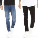 French Connection Mens Two Pack Slim Fit Jeans Blko1/Ind23