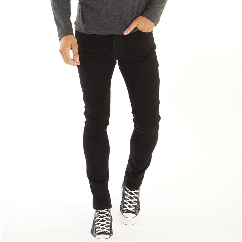 French Connection Mens Skinny Fit Jeans BLK1 - Black