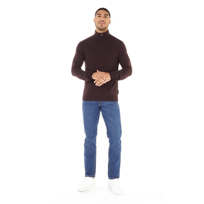 French Connection French Connection Mens Cash 1/4 Zip Jumper Chateaux - Image 3