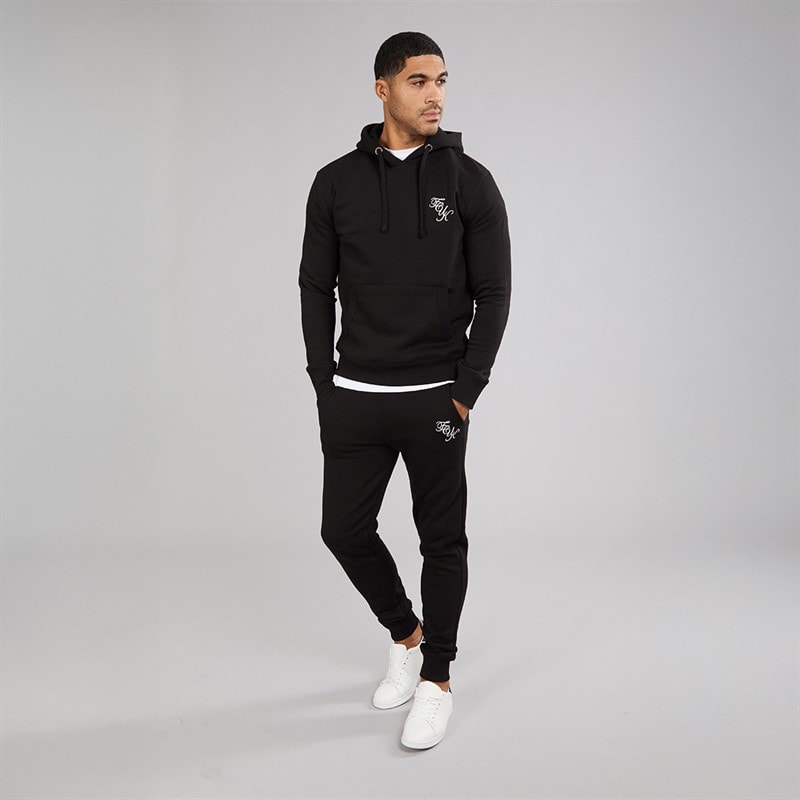 French Connection Mens Script Tracksuit Black/White - Image 4