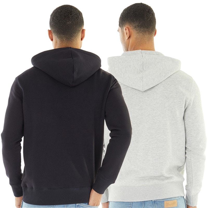 French Connection Mens Two Pack Hoodies Marine/Light Grey Melange - Image 2