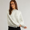 French Connection Womens Animal Crew Jumper Light Grey Melange