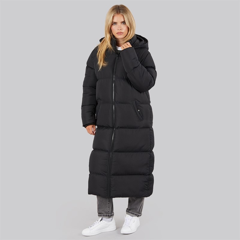 French Connection Womens Row Long Puffer Coat Black - Image 4