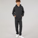 French Connection Boys Tracksuit Set Charcoal Mel/White