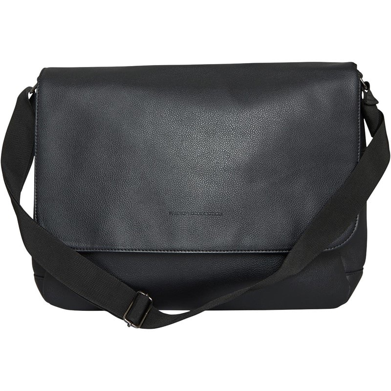 French Connection Mens Classic Messenger Bag Black
