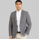 French Connection Mens Herringbone Blazer Grey