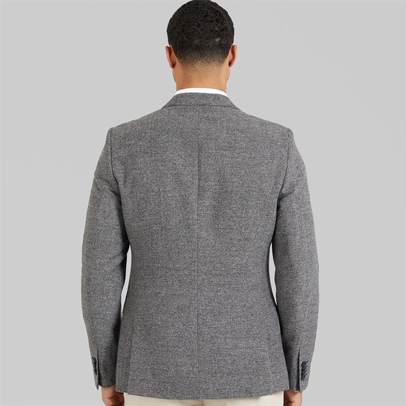 French Connection Mens Herringbone Blazer Grey - Image 2