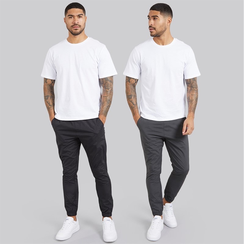 French Connection Mens Two Pack Cuffed Tech Cargo Pants Black/Charcoal - Image 3