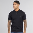 French Connection Mens Jersey Polo Shirt Marine/Gunmetal