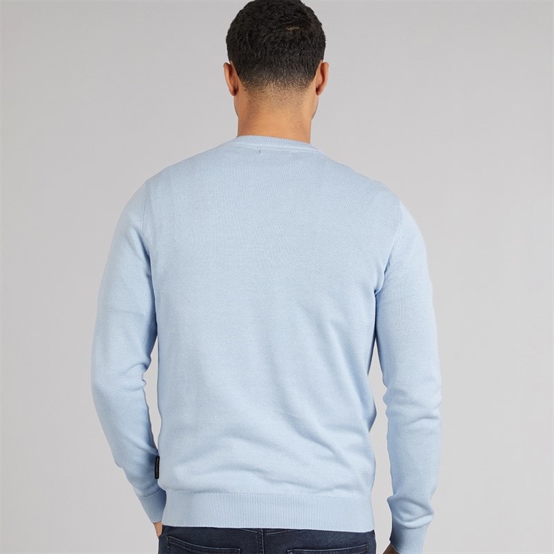 French Connection Mens Cotton Crew Neck Jumper Sky - Image 2