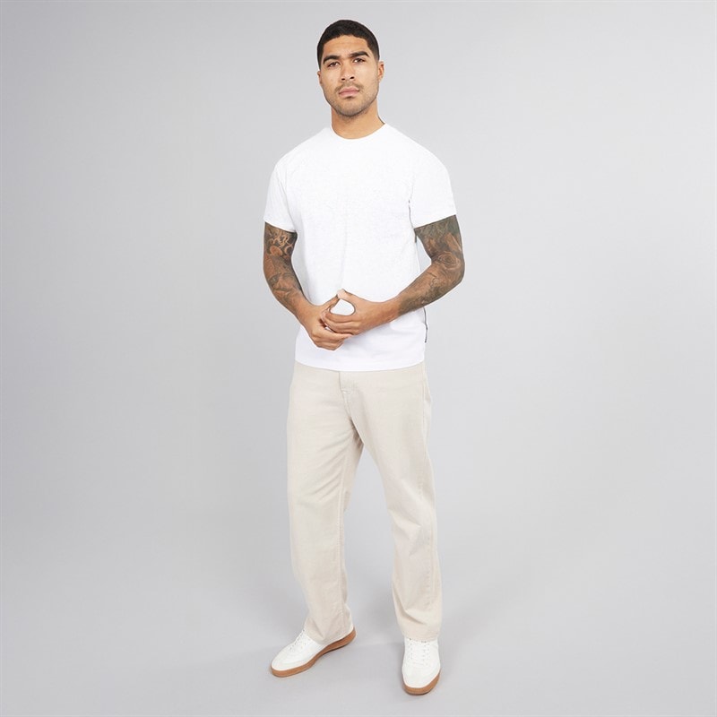 French Connection Mens Jersey Polo Shirt White/Marine - Image 4