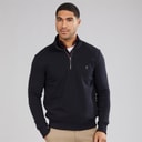 French Connection Mens FC 1/2 Zip Sweatshirt Marine