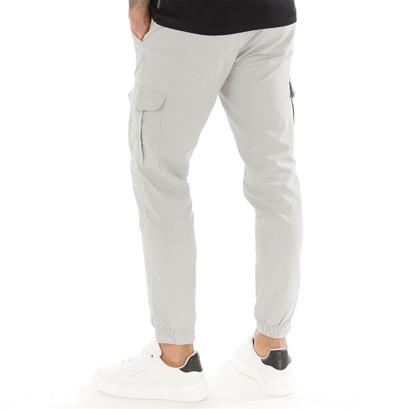 French Connection Mens Combat Tech Cargos Pants Light Grey - Image 2