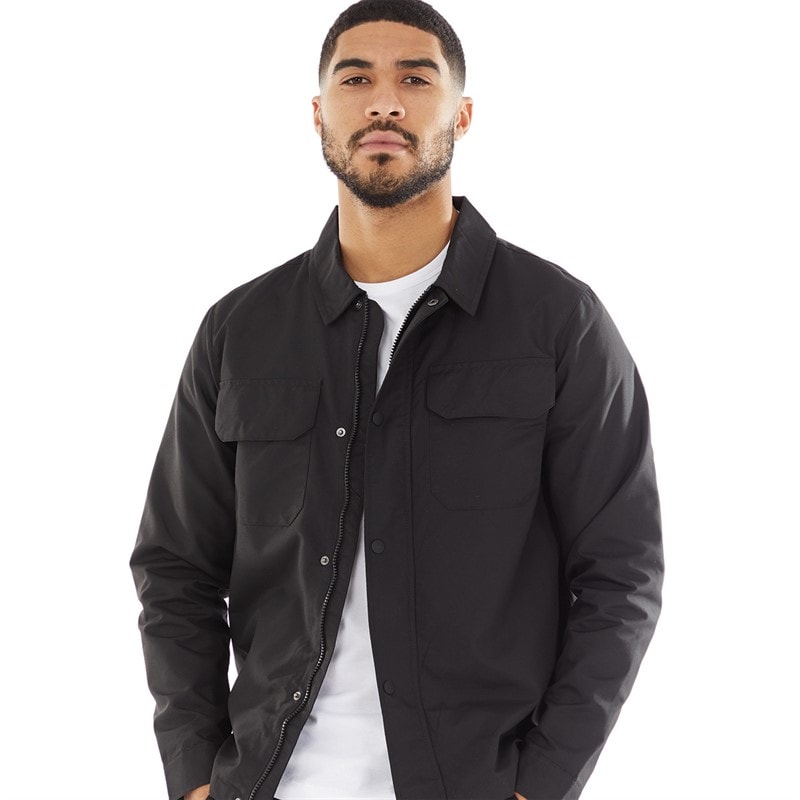 French Connection Mens Tech Overshirt Black