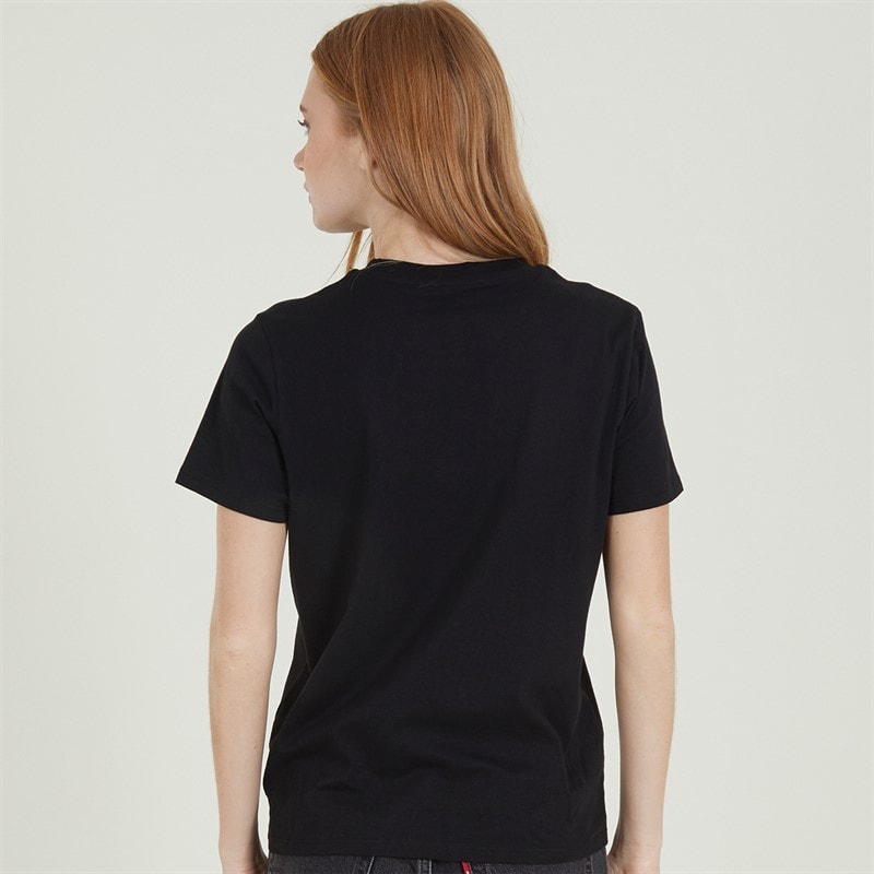 French Connection Womens FCUK Cool As Fitted T-Shirt Black/White - Image 2