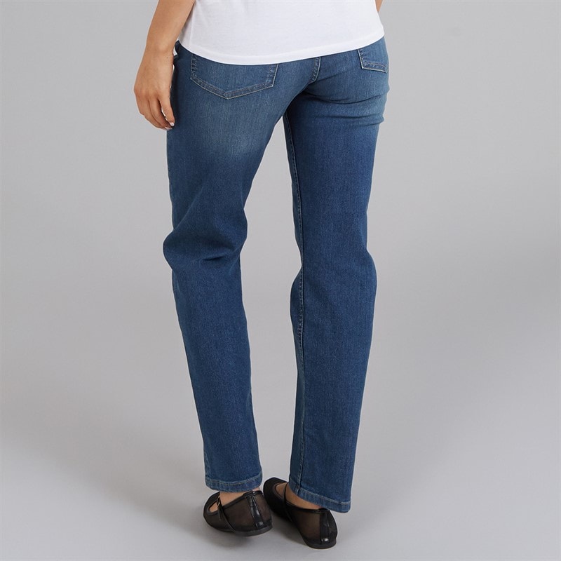 French Connection Womens High Rise Slim Straight Jeans Blue Mid - Image 2
