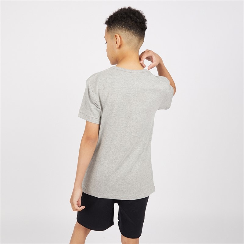 French Connection Boys Frantic T-Shirt And Shorts Set Light Grey Marl/Marine - Image 2