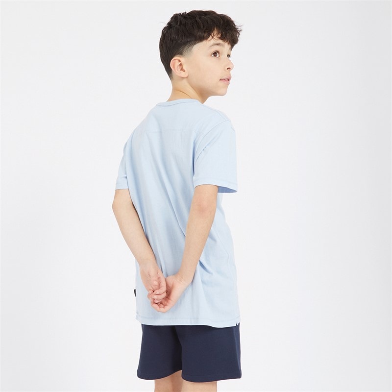 French Connection Boys Chord T-Shirt And Shorts Set Sky/Marine - Image 2