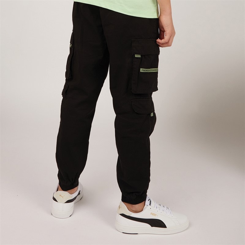 French Connection Boys Zone Cargo Pants Black - Image 2