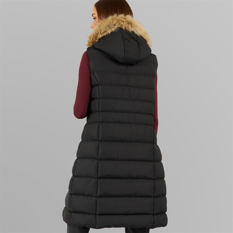 French Connection Womens Mid Length Chev Gilet Black - Image 2