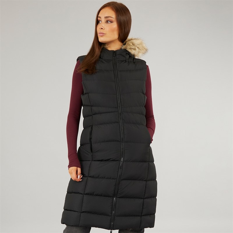French Connection Womens Mid Length Chev Gilet Black - Image 3