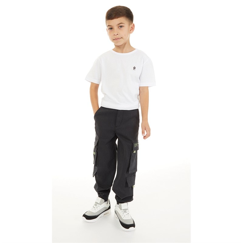 French Connection Boys Zone Cargo Pants Black - Image 4