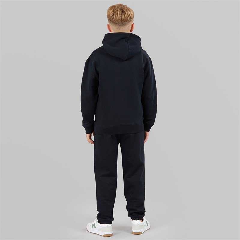French Connection Boys Label Overhead Hoodie And Joggers Tracksuit Marine - Image 2