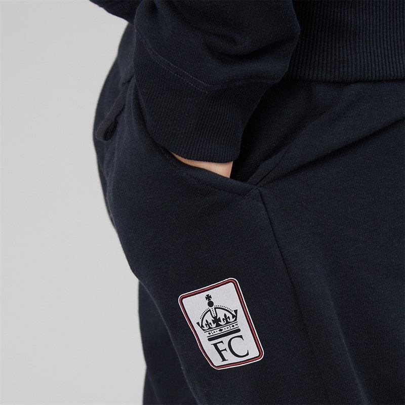 French Connection Boys Label Overhead Hoodie And Joggers Tracksuit Marine - Image 3