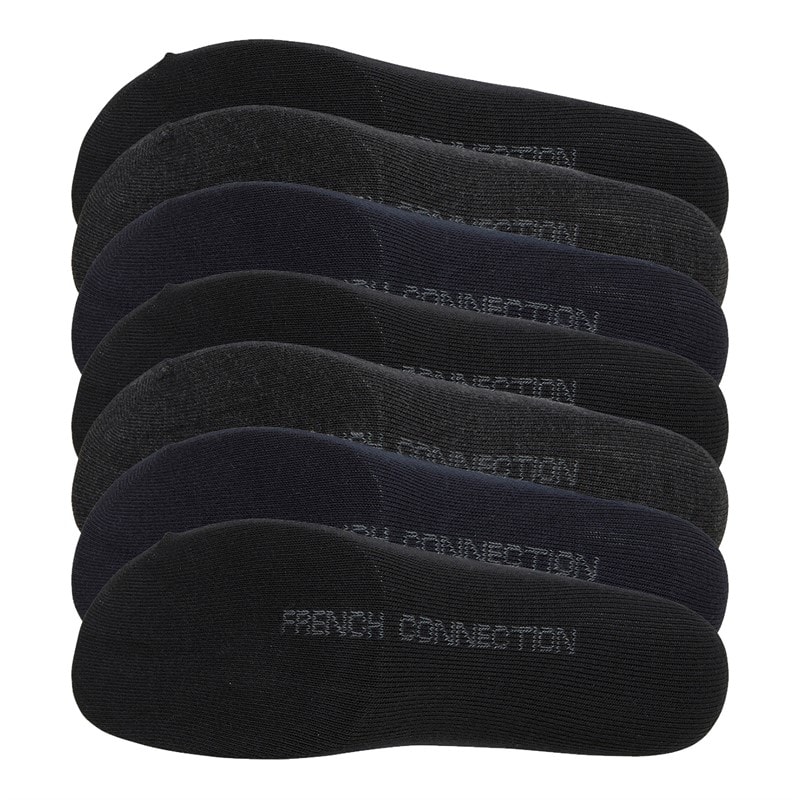 French Connection Mens Seven Pack Socks FC4 Black/Charcoal Melange - Image 2