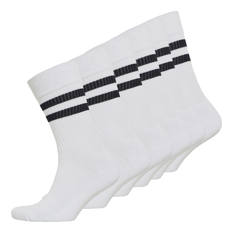 French Connection Mens Six Pack Stripe Socks White/Marine