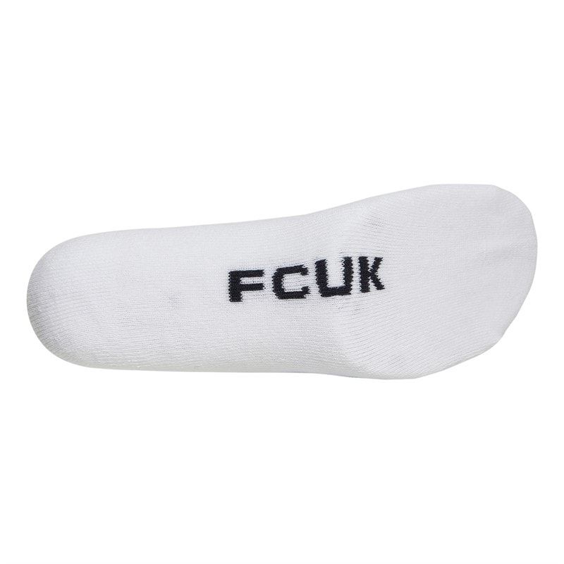 French Connection Mens Six Pack Stripe Socks White/Marine - Image 2