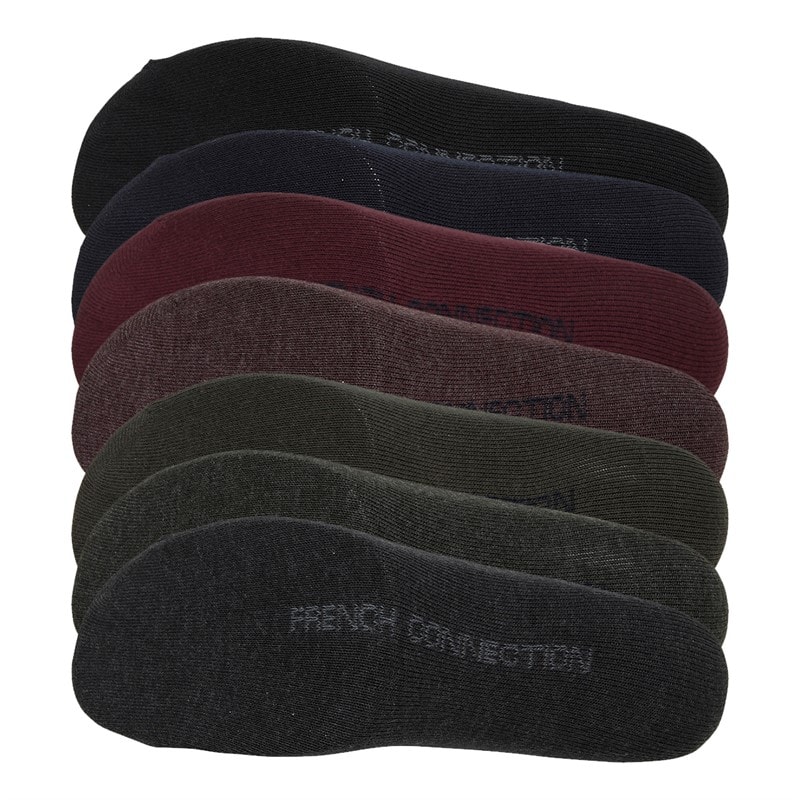 French Connection Mens Seven Pack Socks FC6 Black/Charcoal Melange/Marine/Chateaux/Chateaux Melange/Dark Green/Dark Green Melange - Image 2