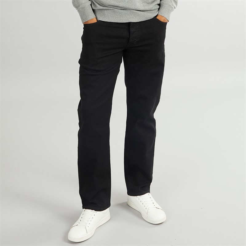 French Connection Mens FCUK Regular Fit Jeans Blk1 - Black