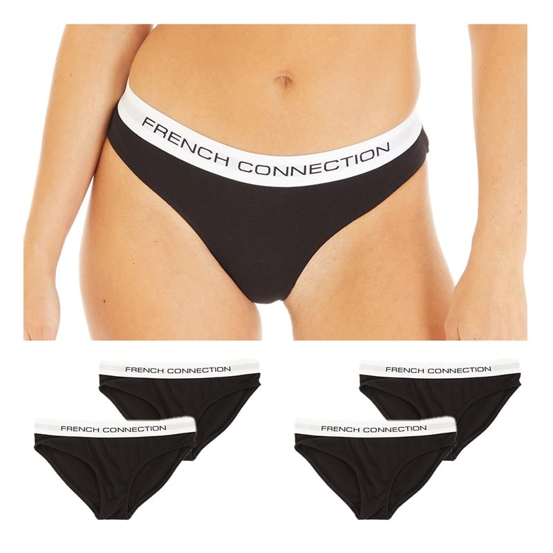French Connection Womens Five Pack Briefs Black Multi 6 - Image 1