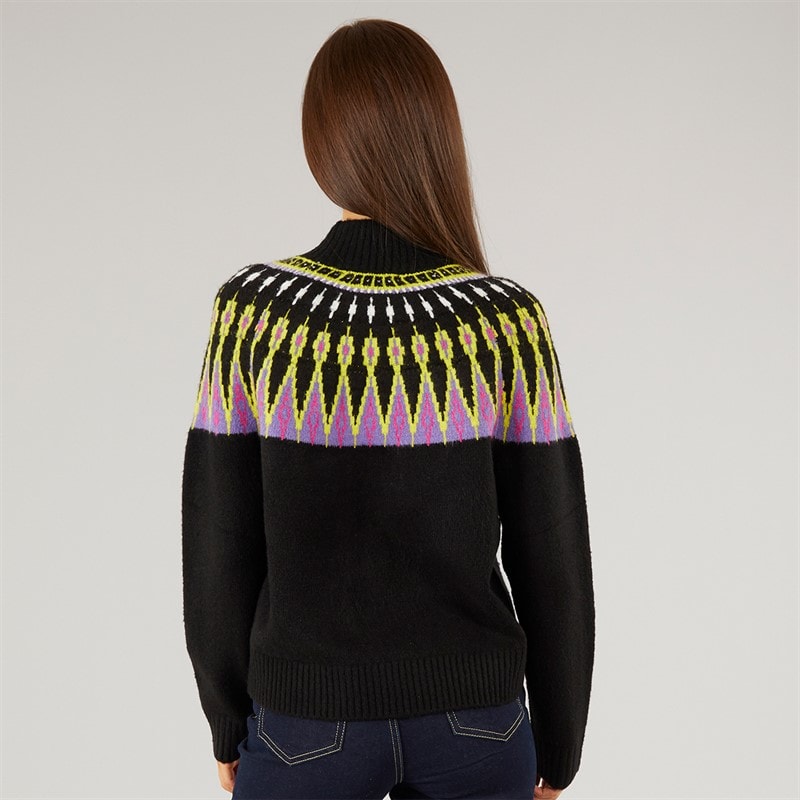 French Connection Womens Fairisle Jumper Black - Image 2