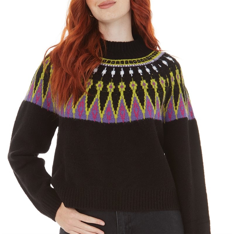 French Connection Womens Fairisle Jumper Black - Image 3