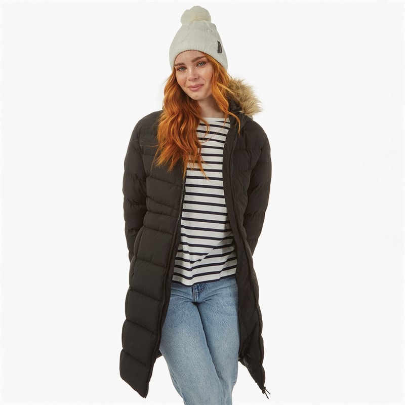 French Connection Womens Cable Pom Beanie Winter White - Image 4