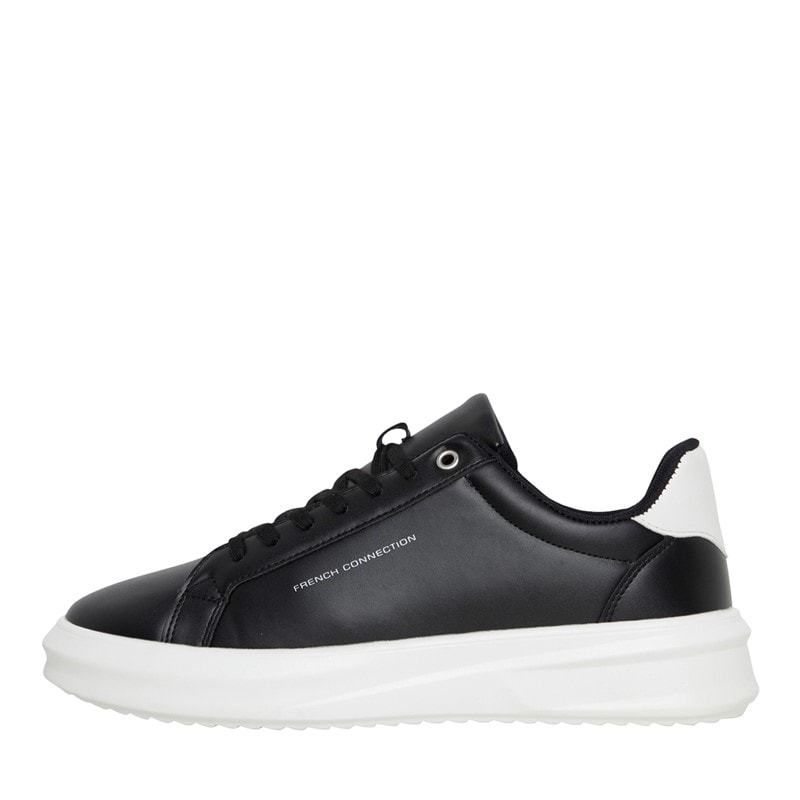 French Connection Mens Hybrid Low Top Trainers Black/White