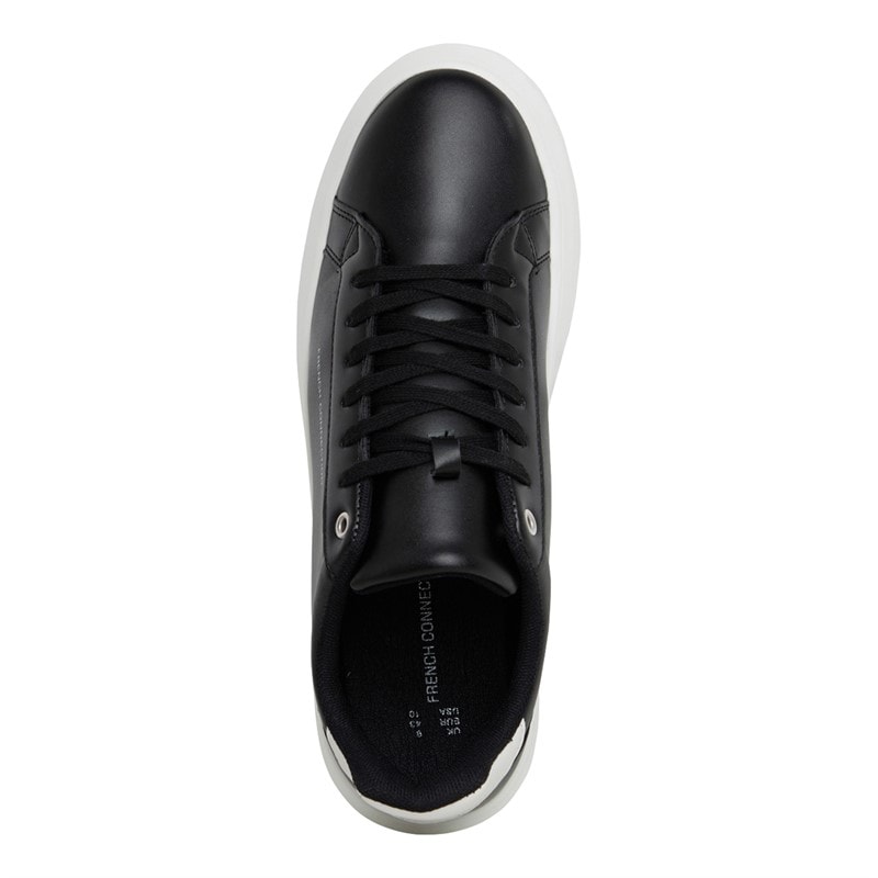 French Connection Mens Hybrid Low Top Trainers Black/White - Image 4