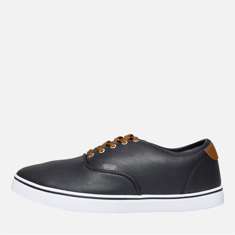 French Connection Mens Deck PU Shoes Black