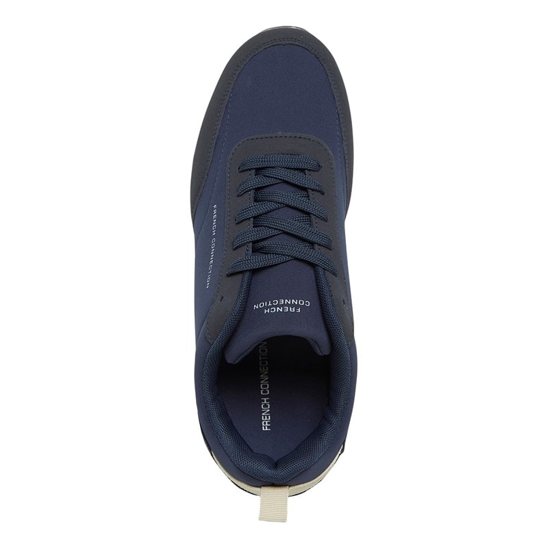 French Connection Mens Wen Logo Trainers Marine - Image 4