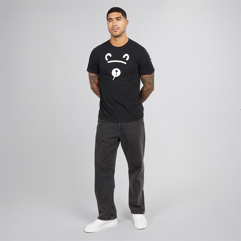 French Connection Mens Smoking Bear T-Shirt Black/White - Image 3