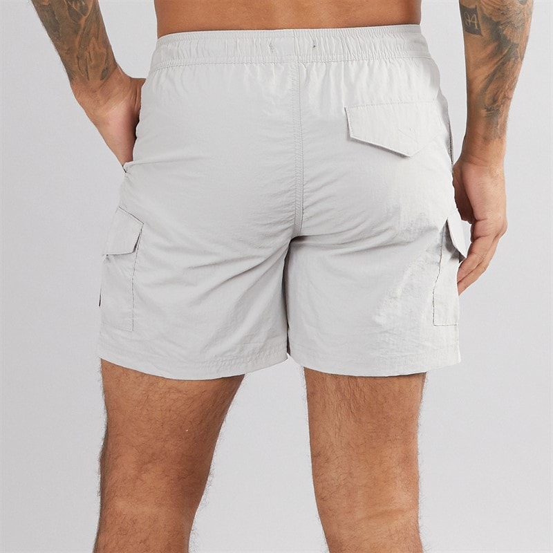 French Connection Mens Combat Swim Shorts Light Grey - Image 2