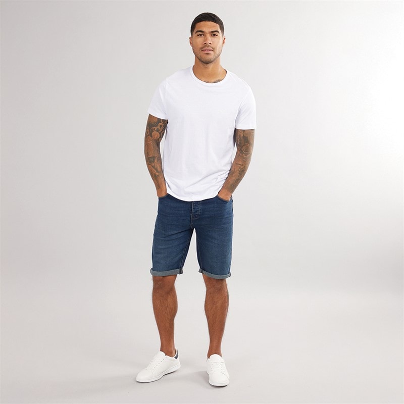 French Connection Mens Denim 2 Shorts Ind50 - Midwash - Image 4