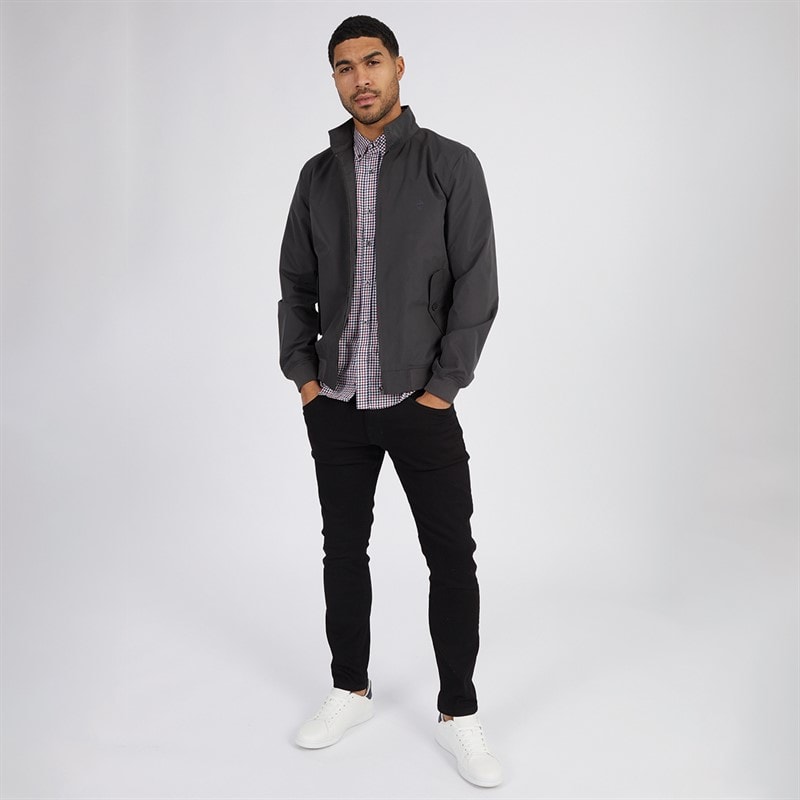 French Connection Mens Harrington Jacket Charcoal/Marine - Image 3