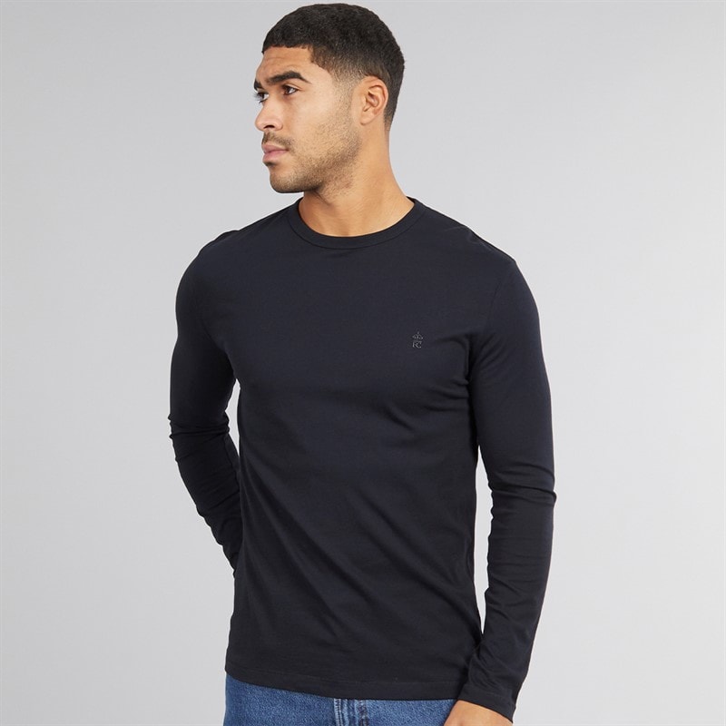 French Connection Mens Three Pack Long Sleeve Tops Multi 4 - Marine/Light Khaki/Chateaux Mel - Image 2