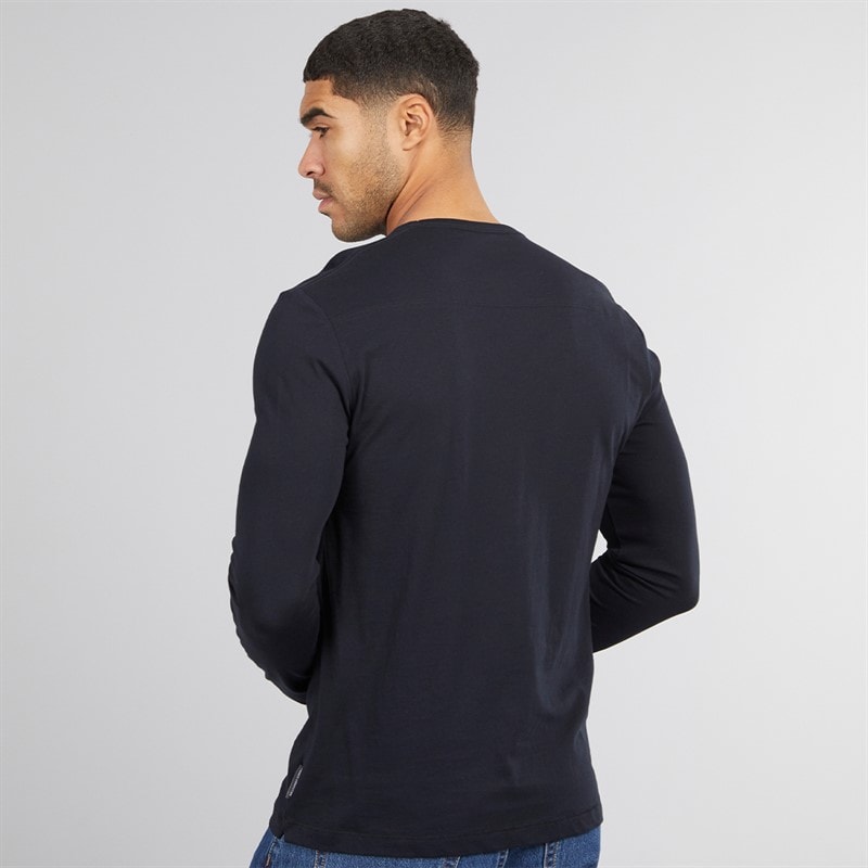 French Connection Mens Three Pack Long Sleeve Tops Multi 4 - Marine/Light Khaki/Chateaux Mel - Image 3