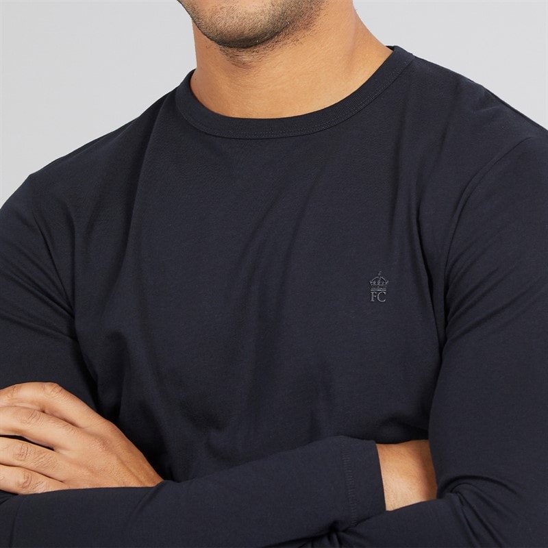 French Connection Mens Three Pack Long Sleeve Tops Multi 4 - Marine/Light Khaki/Chateaux Mel - Image 4