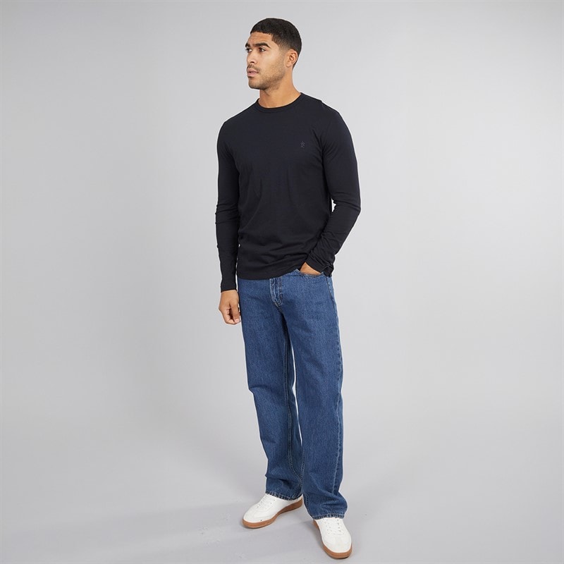 French Connection Mens Three Pack Long Sleeve Tops Multi 4 - Marine/Light Khaki/Chateaux Mel - Image 5