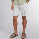 French Connection Mens Cargo Tech Shorts Light Grey
